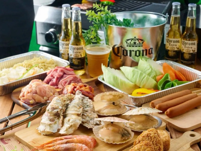 ★土日祝3部制！手ぶらBBQラグジュアリープラン★飲み放題付6,830円(アメリカングリル付)