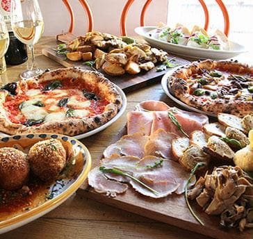 スタンダードプランはピッツァも楽しめ、メインかパスタが 選べるのが嬉しい充実コース♪
