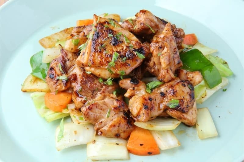 鶏肉と野菜のスパイス炒め