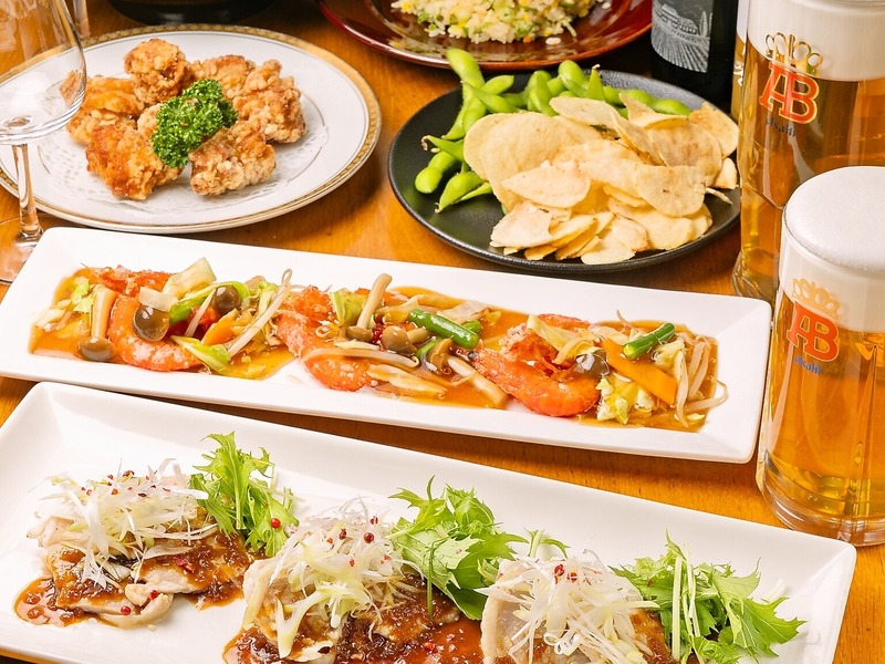 【2時間飲み放題付き】鶏もも肉の唐揚げなどビアホールの定番全6品のリーズナブルプラン