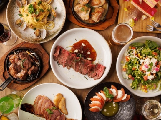 【主役がいる宴会にお勧め】超絶ガッツリ!肉コース 2時間飲み放題付き6000円(税込)<全8品>