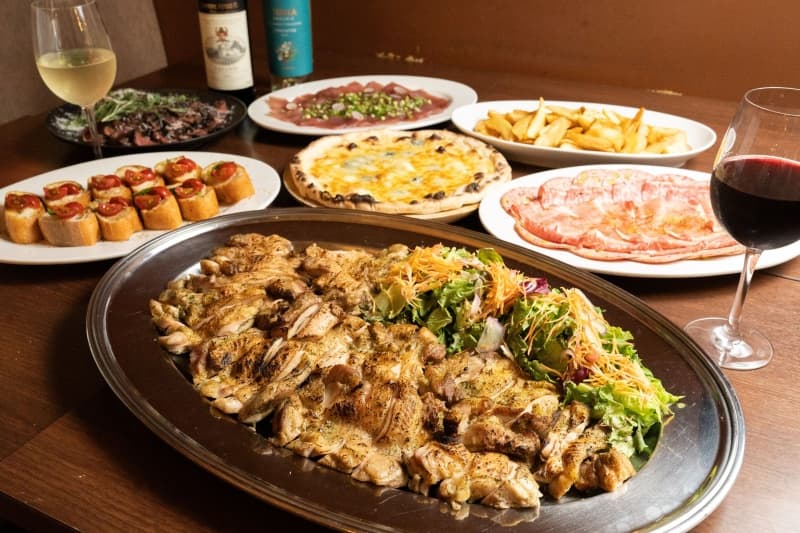【ボリューム&お値段のベストバランス!1番人気のスタンダードプラン】人気タパス×スイーツ付き!2時間飲み放題付き全7品