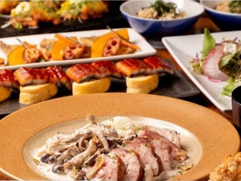 【銀鮭の西京焼き、ランチでも人気の唐揚げ付き】お料理7品＋フリードリンク2時間