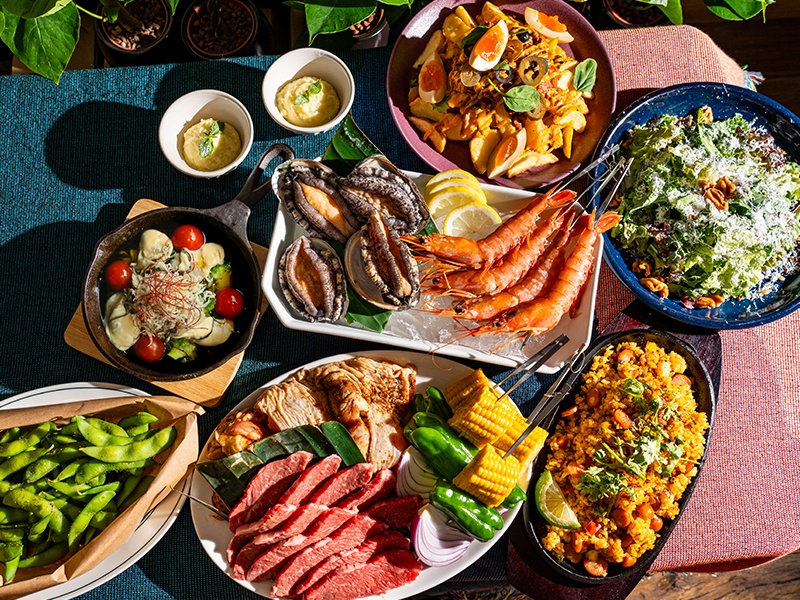 海老アワビの踊り焼きBBQ