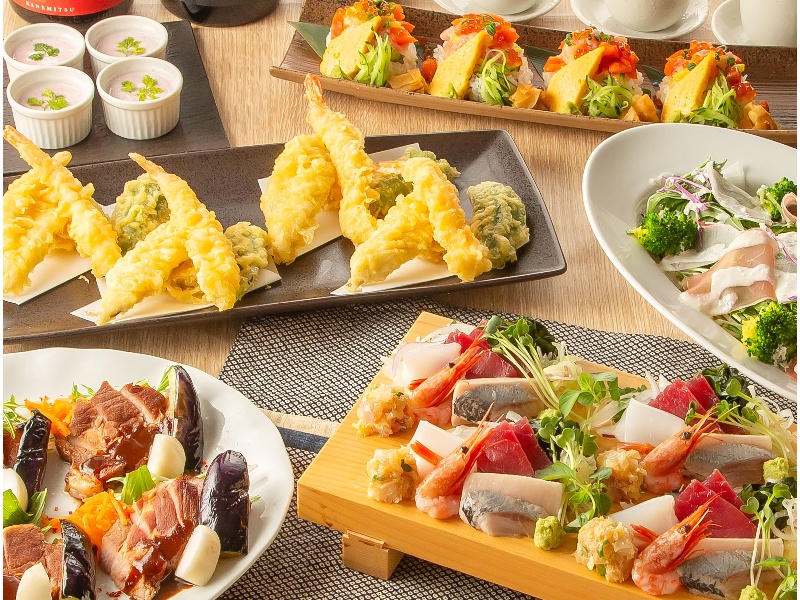 【厳選コース】全9品 2時間飲放題付 5830円⇒5300円（税込）