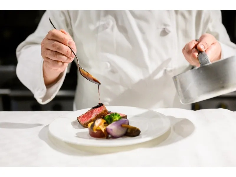 本格的なフレンチのコース料理