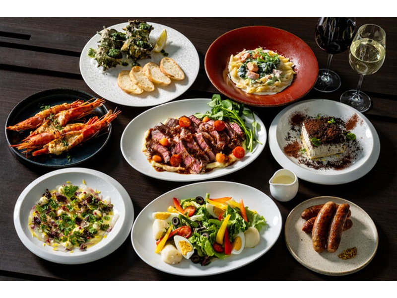 【全10品】ピッツァ＆パスタ、山賊焼きを楽しむカジュアルビュッフェプラン