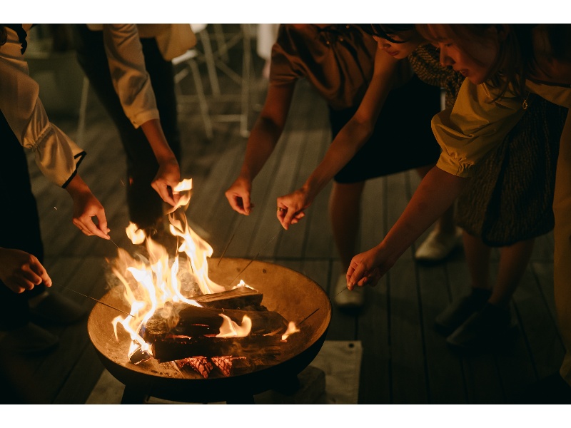 焚き火マシュマロも人気