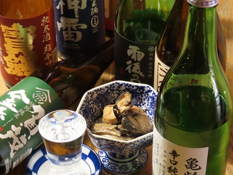 地酒と牡蠣オイル漬け！