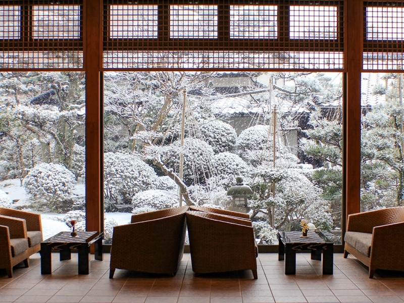 冬の庭園。
四季折々の庭園をお楽しみいただけます。