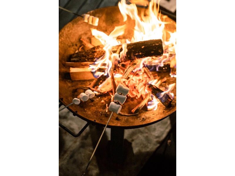 焚き火マシュマロも人気