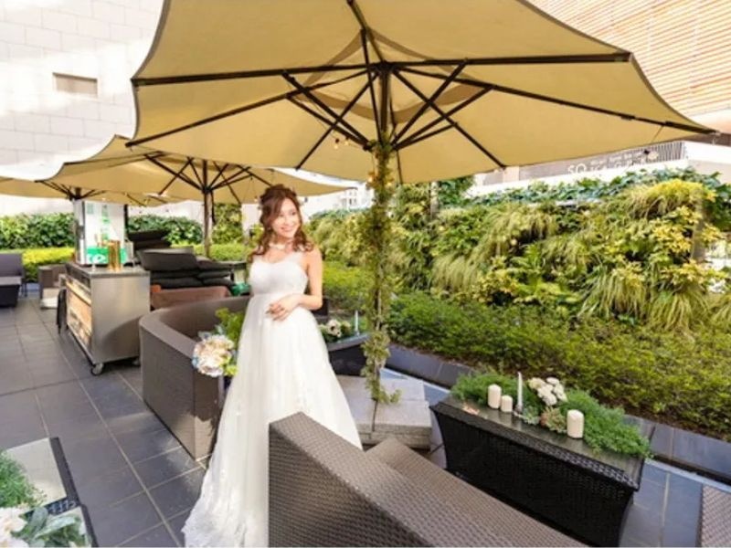 広々テラスで解放感抜群。