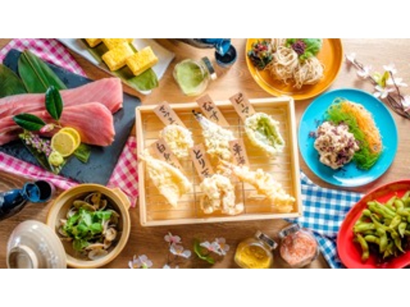 天ぷら4種、おでん3種、釜揚げしらすと煮穴子のちらし寿司など！
3H飲み放題＋料理12品 税込5,500円